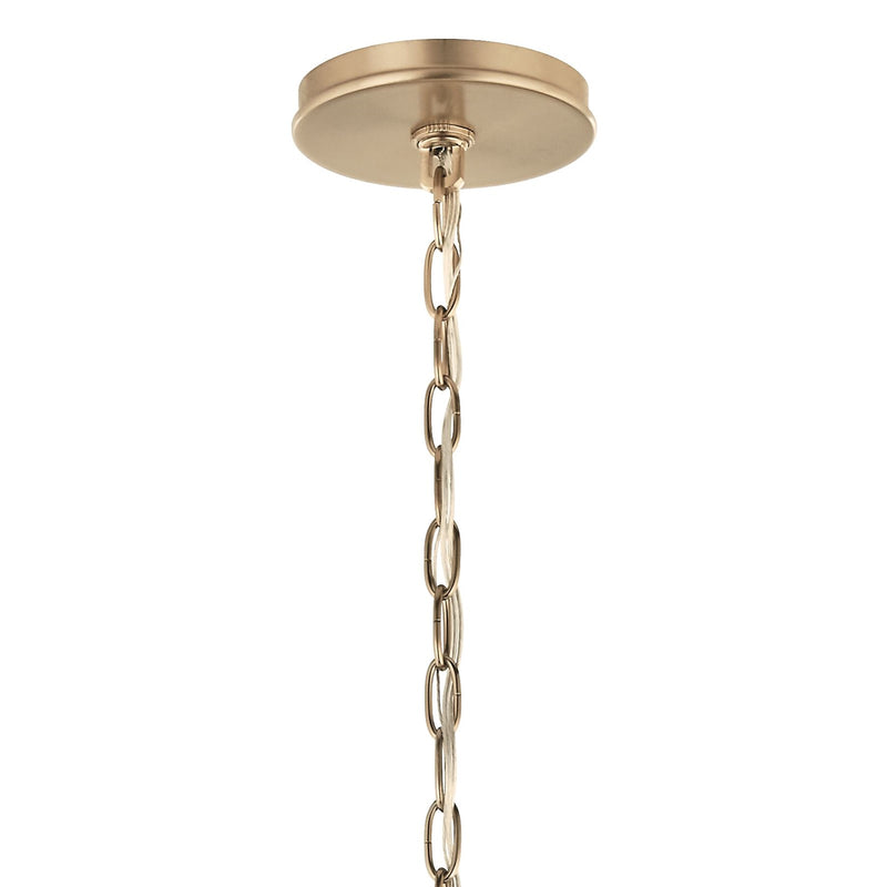 Kichler Malene 18in 6-Light Chandelier | Champagne Bronze Steel | Dining Room & Living Room | H 17.75 in | Model 52695CPZ