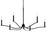 Kichler Malene 6 Light Medium Chandelier, Black