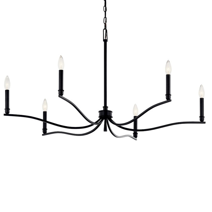 Kichler Malene 6 Light Medium Chandelier, Black