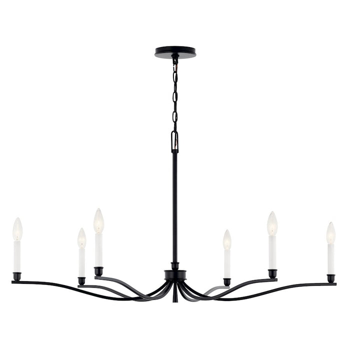 Kichler Malene 6 Light Medium Chandelier, Black