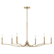 Kichler Malene 22in 6-Light Chandelier | Champagne Bronze Steel | Dining Room & Living Room | H 22.25 in | Model 52696CPZ