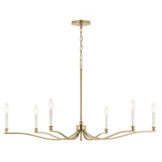 Kichler Malene 22in 6-Light Chandelier | Champagne Bronze Steel | Dining Room & Living Room | H 22.25 in | Model 52696CPZ