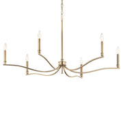Kichler Malene 22in 6-Light Chandelier | Champagne Bronze Steel | Dining Room & Living Room | H 22.25 in | Model 52696CPZ