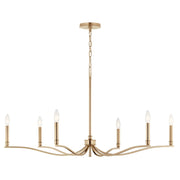 Kichler Malene 22in 6-Light Chandelier | Champagne Bronze Steel | Dining Room & Living Room | H 22.25 in | Model 52696CPZ