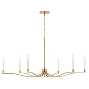 Kichler Malene 22in 6-Light Chandelier | Champagne Bronze Steel | Dining Room & Living Room | H 22.25 in | Model 52696CPZ