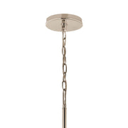 Kichler Malene 22in 6-Light Chandelier | Modern Polished Nickel Steel | Dining Room & Living Room | 22.25 in H, Sloped Ceiling | Model 52696PN