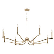 Kichler Malene 25in 8-Light Chandelier | Champagne Bronze Steel | Dining Room & Living Room | 25 in H | Model 52697CPZ