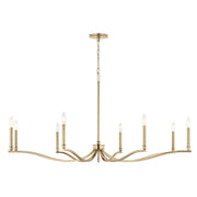 Kichler Malene 25in 8-Light Chandelier | Champagne Bronze Steel | Dining Room & Living Room | 25 in H | Model 52697CPZ