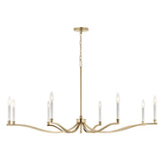 Kichler Malene 25in 8-Light Chandelier | Champagne Bronze Steel | Dining Room & Living Room | 25 in H | Model 52697CPZ