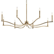 Kichler Malene 25in 8-Light Chandelier | Champagne Bronze Steel | Dining Room & Living Room | 25 in H | Model 52697CPZ