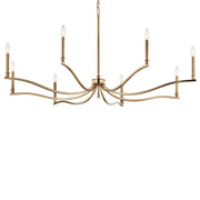 Kichler Malene 25in 8-Light Chandelier | Champagne Bronze Steel | Dining Room & Living Room | 25 in H | Model 52697CPZ