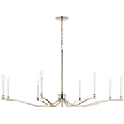 Kichler Malene 25in 8-Light Chandelier | Traditional Polished Nickel and Steel | Dining Room & Living Room | 25in H | Model 52697PN