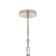 Kichler Malene 25in 8-Light Chandelier | Traditional Polished Nickel and Steel | Dining Room & Living Room | 25in H | Model 52697PN