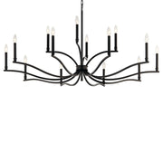 Kichler Malene 27in 14-Light 2-Tier Chandelier | Black Steel | Dining Room & Living Room | 27.25 in H | Model 52698BK