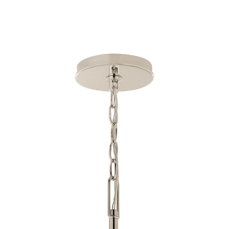 Kichler Malene 27in 14-Light 2-Tier Chandelier | Traditional Polished Nickel Steel | Dining Room & Foyer | 27.25in H | Model 52698PN