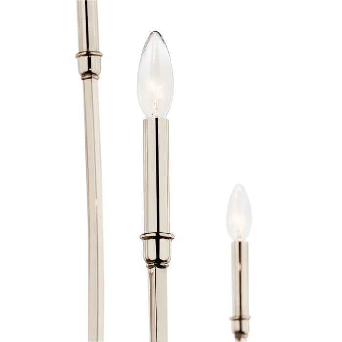 Kichler Malene 8 Light Chandelier Foyer, Polished Nickel