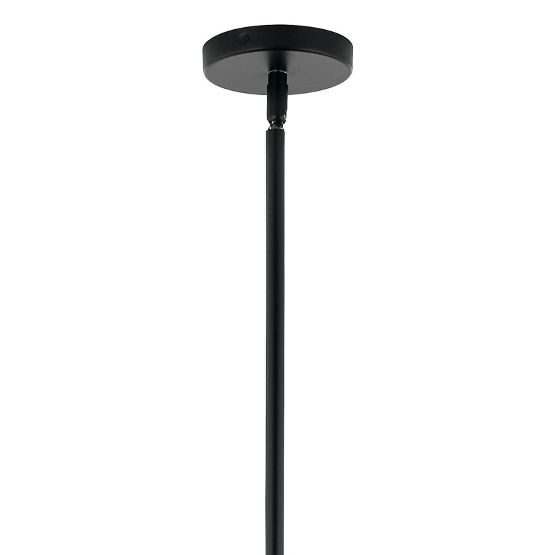 Kichler Silvarious 22in 12-Light Chandelier/Semi-Flush | Modern Black and Clear Glass | Dining Room & Living Room | 22 x 22 x 22 in | Model 52701BKCLR