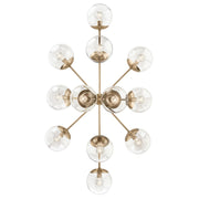 Kichler Silvarious 48in 12-Light Chandelier | Champagne Bronze Steel and Clear Glass | Dining Room & Living Room | 48 x 26 x 17 in | Model 52703CPZCLR