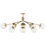 Kichler Silvarious 48in 12-Light Chandelier | Champagne Bronze Steel and Clear Glass | Dining Room & Living Room | 48 x 26 x 17 in | Model 52703CPZCLR