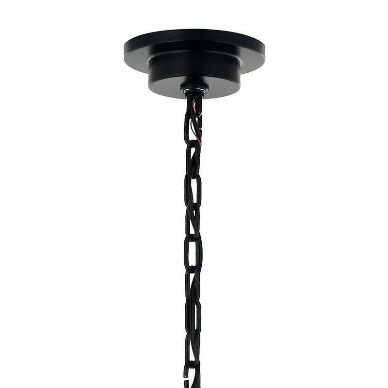 Kichler Carrick 31in 10-Light Chandelier | Traditional Black Steel | Dining Room & Living Room | 31 in H | Model 52707BK