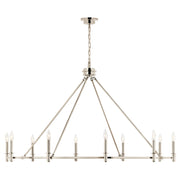 Kichler Carrick 31in 10-Light Chandelier | Traditional Polished Nickel Steel | Dining Room & Foyer | H 31 in | Model 52707PN