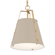 Kichler Etcher 17in 1-Light Pendant | Traditional Greige Steel and Clear Satin Etched Glass | Kitchen Island & Dining Room | 17 x 12.25 in | Model 52710GRG