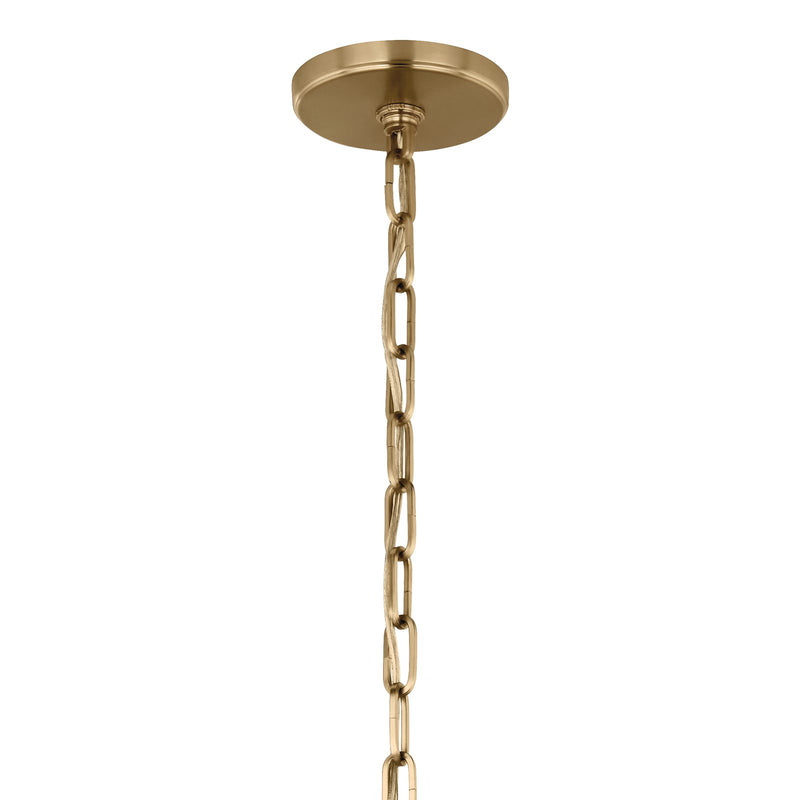 Kichler Etcher 17in 1-Light Pendant | Traditional Heritage Green Steel and Clear Satin Etched Glass | Kitchen Island & Dining Room | 17 x 12.25 in | Model 52710HGN