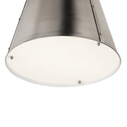 Kichler Etcher 22in 2-Light Cone Pendant | Classic Pewter and Clear Satin Etched Glass | Kitchen Island & Dining Room | 22 in H | Model 52711CLP