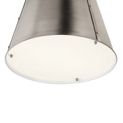 Kichler Etcher 22in 2-Light Cone Pendant | Classic Pewter and Clear Satin Etched Glass | Kitchen Island & Dining Room | 22 in H | Model 52711CLP