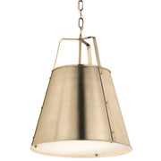 Kichler Etcher 22in 2-Light Cone Pendant | Champagne Bronze Steel and Clear Satin Etched Glass | Kitchen Island & Dining Room | Model 52711CPZ