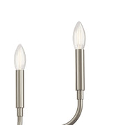 Kichler Madden 16in 4-Light Convertible Chandelier | Brushed Nickel Steel | Dining Room & Living Room | 16.75in H | Model 52716NI