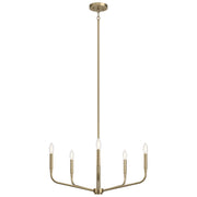 Kichler Madden 17in 5-Light Chandelier | Modern Champagne Bronze Steel | Dining Room & Living Room | 17 in H | Model 52717CPZ