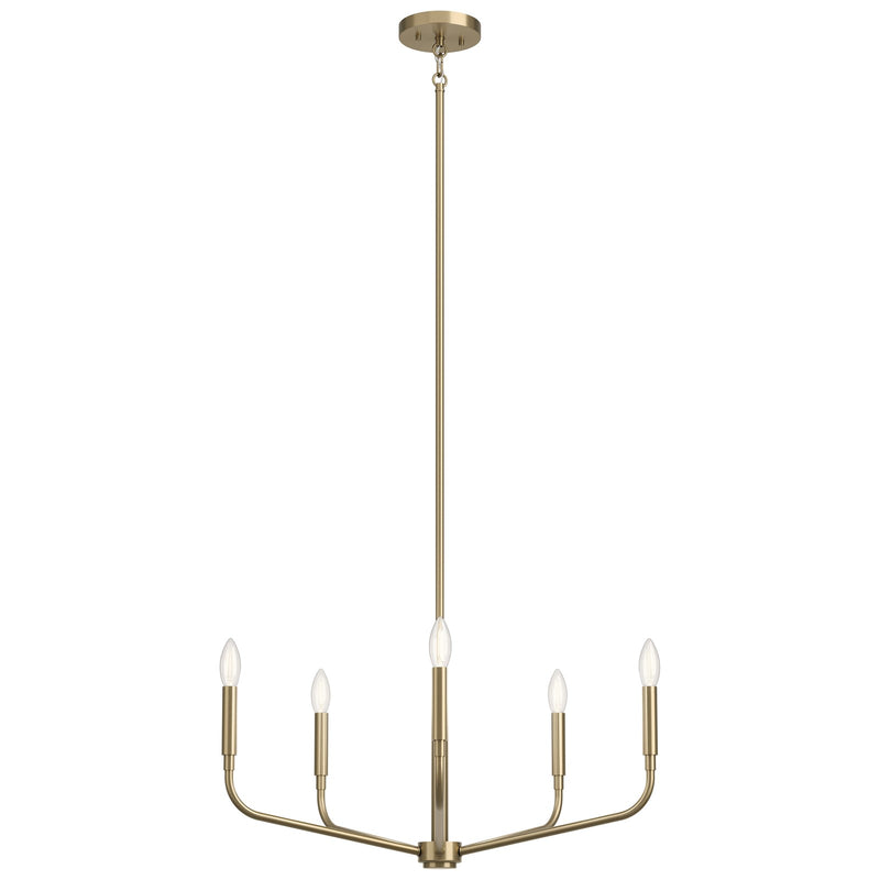 Kichler Madden 17in 5-Light Chandelier | Modern Champagne Bronze Steel | Dining Room & Living Room | 17 in H | Model 52717CPZ