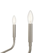 Kichler Madden 17in 5-Light Chandelier | Soft Modern Brushed Nickel Steel | Dining Room & Living Room | 17 in H | Model 52717NI