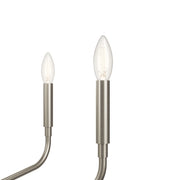 Kichler Madden 17in 5-Light Chandelier | Soft Modern Brushed Nickel Steel | Dining Room & Living Room | 17 in H | Model 52717NI