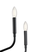 Kichler Madden 18in 6-Light Chandelier | Soft Modern Black Steel | Dining Room & Living Room | 18 in H | Model 52719BK