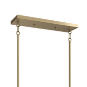 Kichler Madden 45in 6-Light Linear Chandelier | Champagne Bronze Steel | Dining Room & Living Room | 45 x 17.75 x 17.5 in | Model 52721CPZ