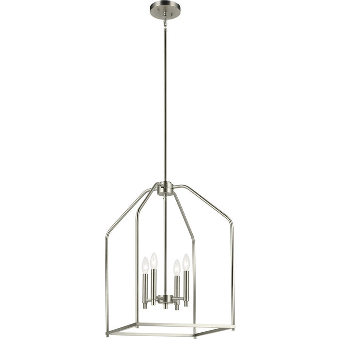 Kichler Madden 4 Light Foyer Pendant, Brushed Nickel - 52722NI