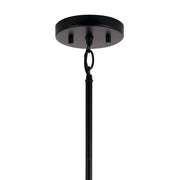 Kichler Madden 15in 1-Light Mini Pendant | Modern Black and Clear Glass | Kitchen Island & Dining Room | 75W Incandescent, Dimmable | Model 52725BK