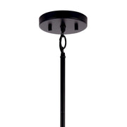 Kichler Madden 15in 1-Light Mini Pendant | Modern Black and Clear Glass | Kitchen Island & Dining Room | 75W Incandescent, Dimmable | Model 52725BK