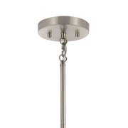 Kichler Madden 15in 1-Light Mini Pendant | Modern Brushed Nickel and Clear Glass | Kitchen Island & Dining Room | 15 in H | Model 52725NI