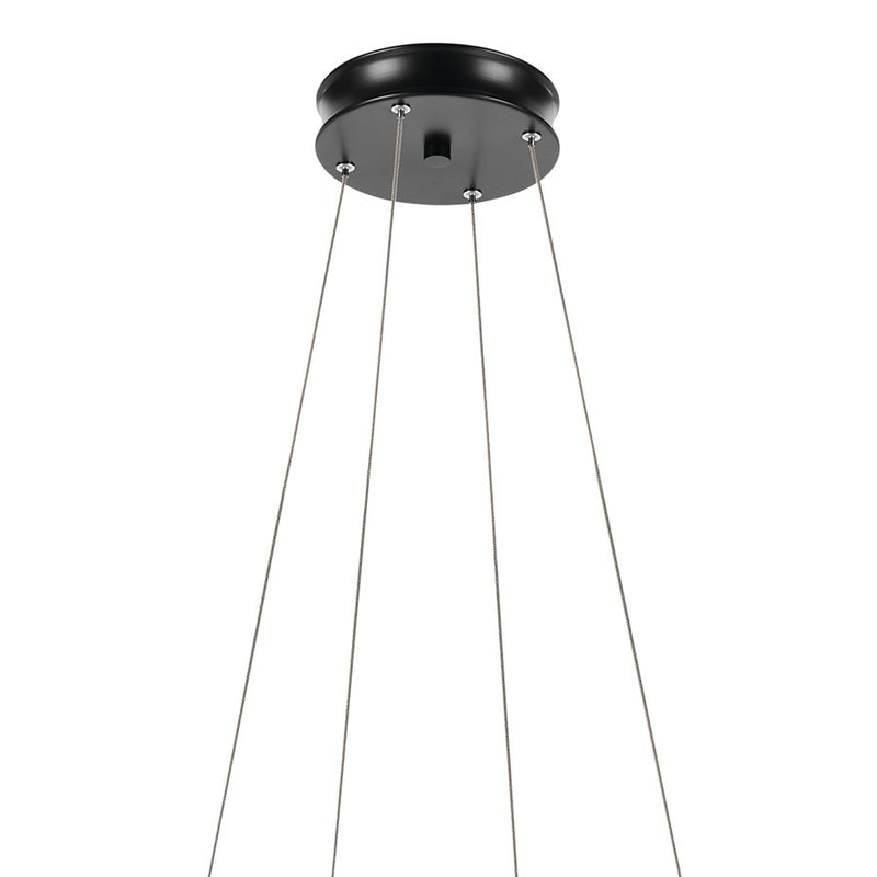 Kichler Larousse 29.5" LED Chandelier/Pendant, Black