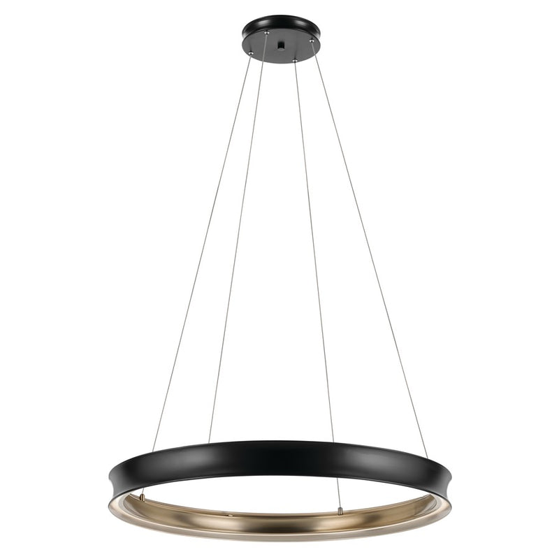 Kichler Larousse 39.5" LED Chandelier/Pendant, Black - 52747BKLED