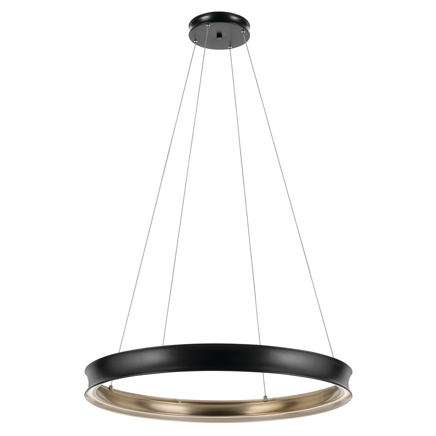 Kichler Larousse 39.5" LED Chandelier/Pendant, Black - 52747BKLED