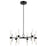 Kichler Riven 33" LED 12 Light Chandelier, Black/Clear Fluted Glass - 52752BKLED