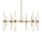 Kichler Riven 33" LED 12 Light Chandelier, Bronze/Clear Fluted