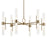Kichler Riven 33" LED 12 Light Chandelier, Bronze/Clear Fluted