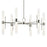 Kichler Riven 33" LED 12 Light Chandelier, Nickel/Clear Fluted
