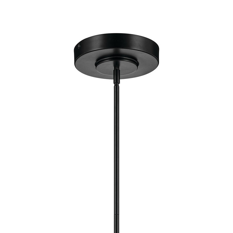 Kichler Riven 48.25" LED 1Lt Linear Chandelier, Black/Clear Fluted