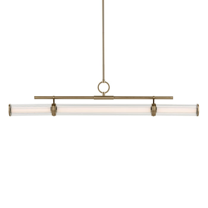 Kichler Riven 48.25" LED 1Lt Linear Chandelier, Bronze/Fluted